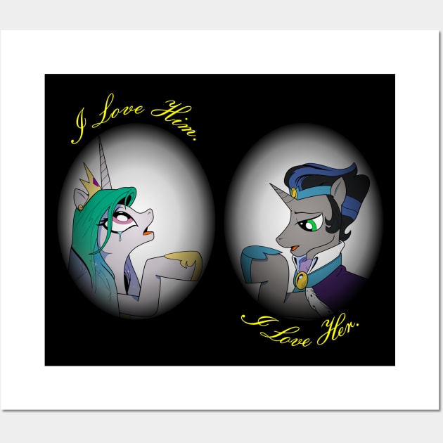 Love in a Different World- Celestia and Sombra (2 orbs) Wall Art by Ed's Craftworks